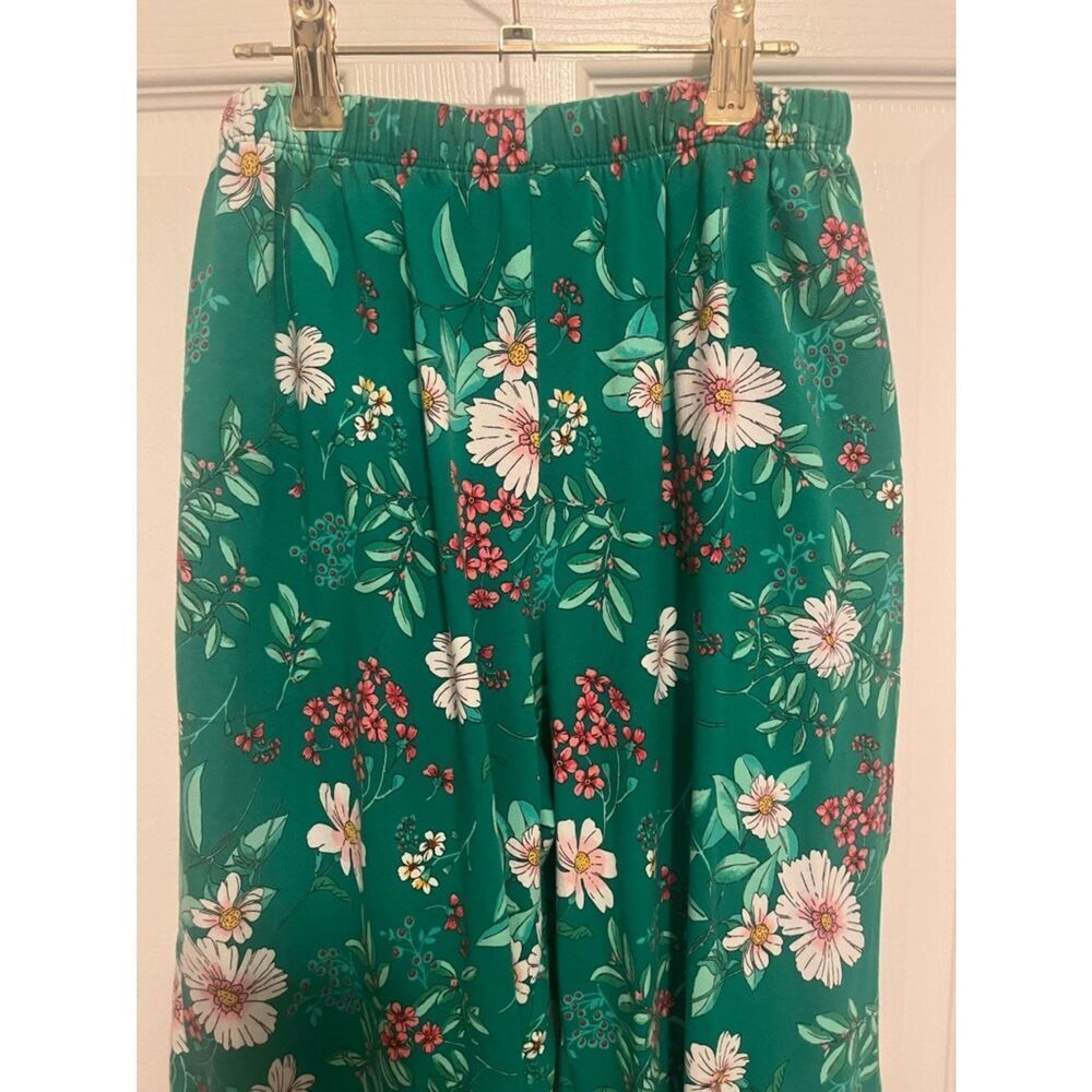 BedHead Pajamas Floral Cotton PJ Set Green Pink Size S - Picture 7 of 9